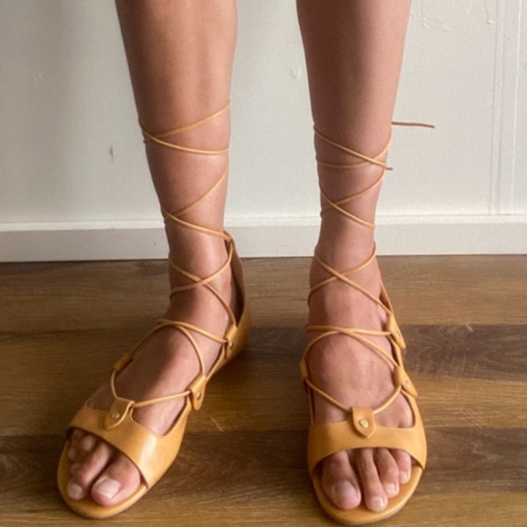 Isabel Marant Alisa Amber Yellow Gladiator Sandal NEW SZ 7 - Picture 2 of 10